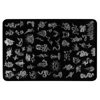 Трафарет для стемпинга металлический, 9,5x14,5см IRISK NEW (027 Mezerdoo D-28)