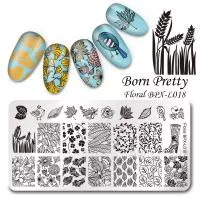 Born Pretty, Пластина для стемпинга 12*6 см 38741 BPX-L018, 1 шт