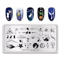 Born Pretty, Пластина для стемпинга 12*6 см 45903 BP-L001 Outer space, 1 шт