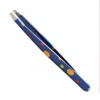 Пинцет для бровей Solinberg 2232 S/С наклонное окончание с четкими гранями,цветной (Новинка) ручная заточка
