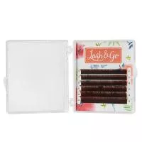 Коричневые ресницы Lash&Go (Лэш енд гоу) (микс) Латте 6 линий