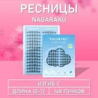 Ресницы пучки Nagaraku два типа в одной палетке, 168 пучков Y-001