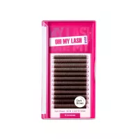 Ресницы темно-коричневые OH! MY LASH в пучках 3D-W - 12 линий - MIX