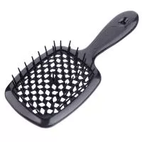 Щетка для волос SuperBrush Plus Patent Black, 11 рядов 205х85мм (01 Черная)