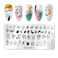 Nicole Diary, Пластина для стемпинга 12*6 см 50329 ND-184, 1 шт