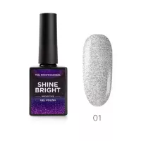 Гель-лак Shine bright светоотражающий №01 - Серебряный луч, TNL Professional, 10 мл