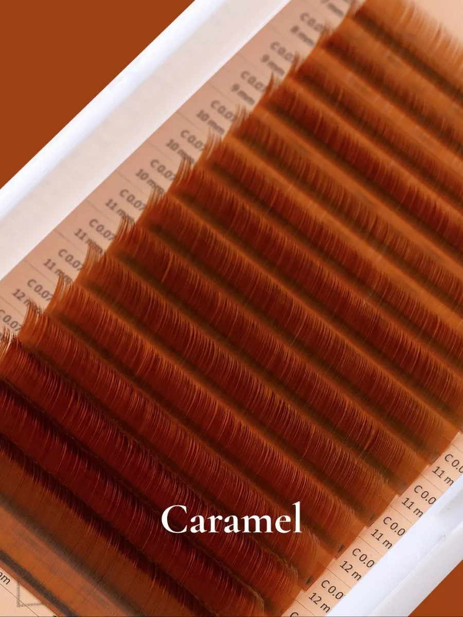 Ресницы коричневые BARBARA Caramel МИКС