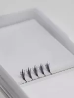 Ресницы черные пучки-перья elSHINE IZI Fast, микс, 12 лент