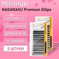 Черные ресницы Premium Ellips LC 0,25 8-15 2 шт