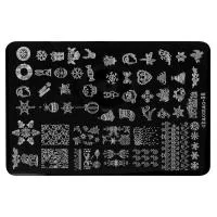 Трафарет для стемпинга металлический, 9,5x14,5см IRISK NEW (042 Chaomao 38 Зима)