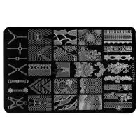 Трафарет для стемпинга металлический, 9,5x14,5см IRISK NEW (021 NICOLE DIARY L-19)