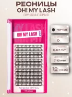 Ресницы черные Пучки-перья Sparkle