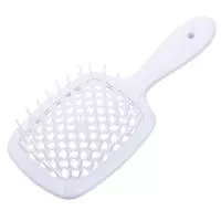 Щетка для волос SuperBrush Plus Patent White , 11 рядов 205х85мм (01 Белая)