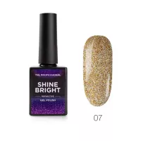 Гель-лак Shine bright светоотражающий №07 - Золотой блеск, TNL Professional, 10 мл