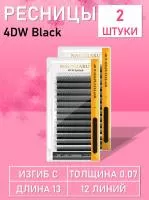 Nagaraku 4DW Black C 0.07 13 Ресницы 2 шт
