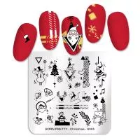 Born Pretty, Пластина для стемпинга 6*6 см 50898 BP-S005 Christmas, 1 шт