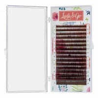 Коричневые ресницы Lash&Go (Лэш енд гоу) (микс) Латте 16 линий