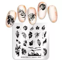 Born Pretty, Пластина для стемпинга 6*6 см 50899 BP-S002 Autumn, 1 шт