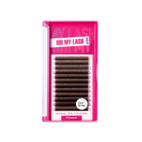 Ресницы темно-коричневые OH! MY LASH в пучках 3D-W - 12 линий - MIX