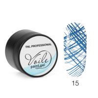 Гель-краска для тонких линий TNL Voile №15 паутинка (синий металлик), 6 мл.