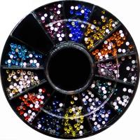 Born Pretty, Стразы стекло Mix Color SS5 в карусели, 480 шт